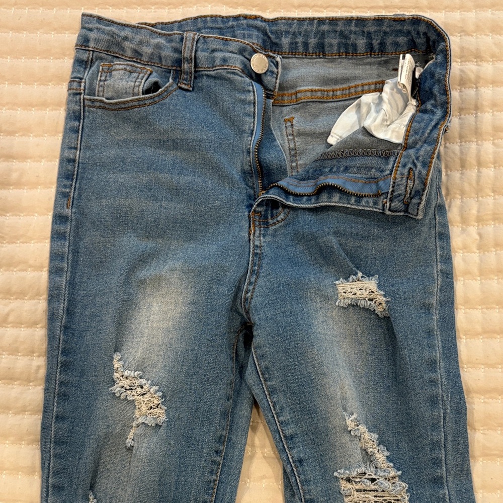 Shein Distressed Blue teens Jeans size 12-13